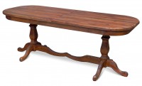 Стол обеденный овальный раздвижной (массив сосны, старение) - Мебельная компания "ИРБЕЯ" - Производство мебели