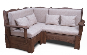 Диван угловой (массив сосны, старение) - Мебельная компания "ИРБЕЯ" - Производство мебели