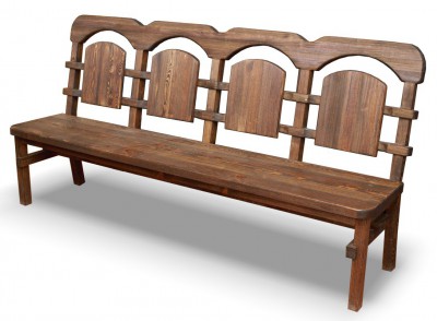 Скамья Ирбея №3  L-210 (массив сосны, старение) - Мебельная компания "ИРБЕЯ" - Производство мебели