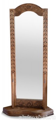 Зеркало напольное (рама массив сосны, старение) - Мебельная компания "ИРБЕЯ" - Производство мебели